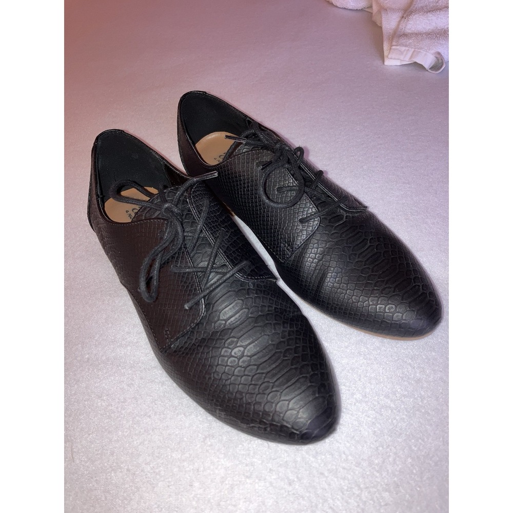 a.n.a Alder Women's Black Lace Up Size 8M Shoes